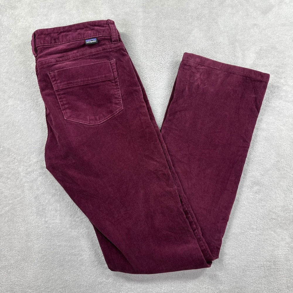 Patagonia Corduroy Pants Womens 27 Dark Currant Straight Leg Outdoors Casual